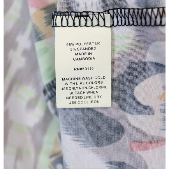 Convertible Maxi Skirt Smock Strapless Tunic Top Women L Multicolor Beachy Boho - Picture 6 of 9